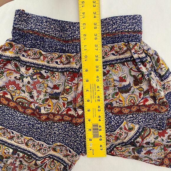 Blue Earth Boho Pants Pull On Lightweight Pockets Multicolor Womens Medium - Picture 9 of 11